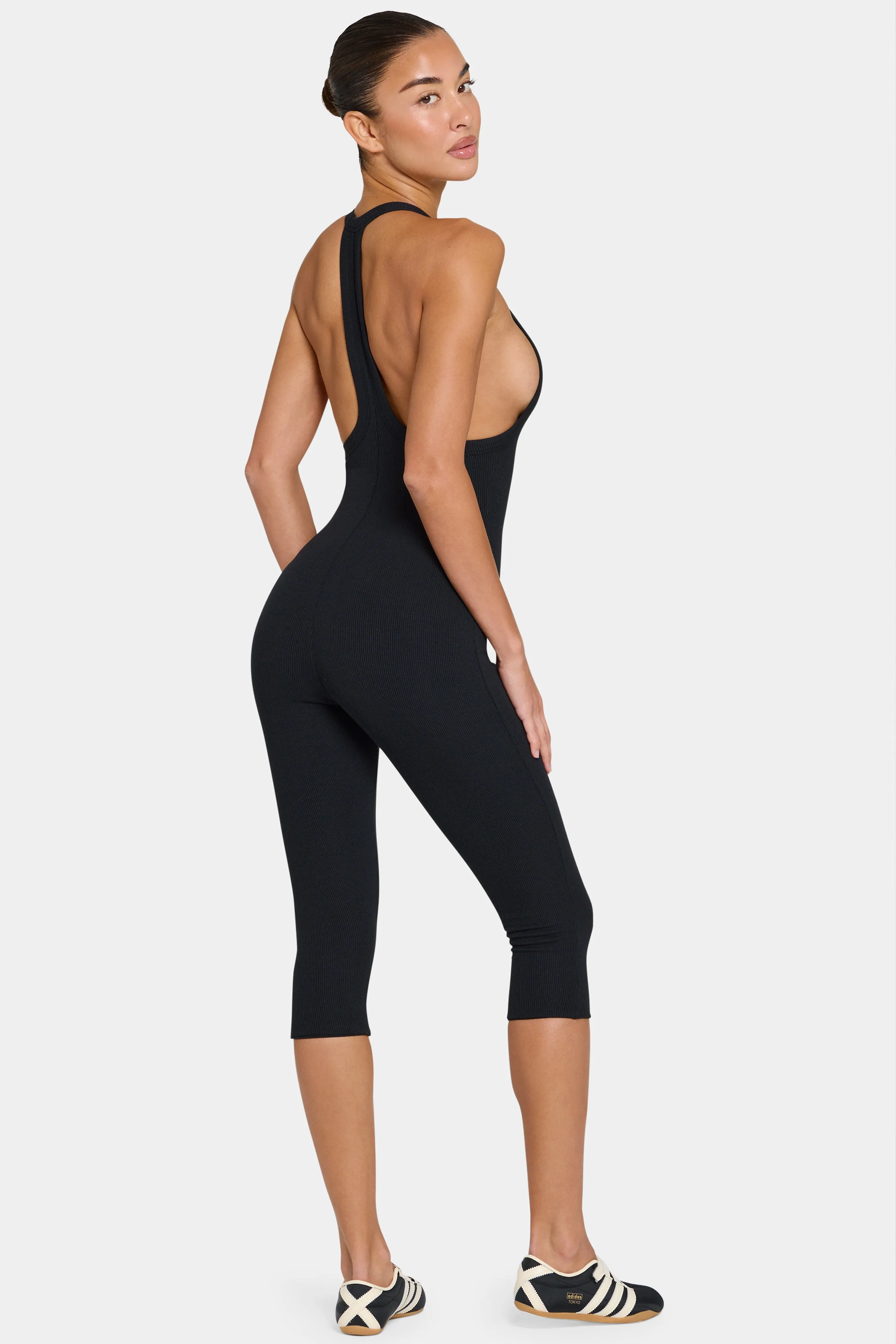 ButterCloud™ Capri Jumpsuit in Black sold by Oh Polly product image thumbnail 2