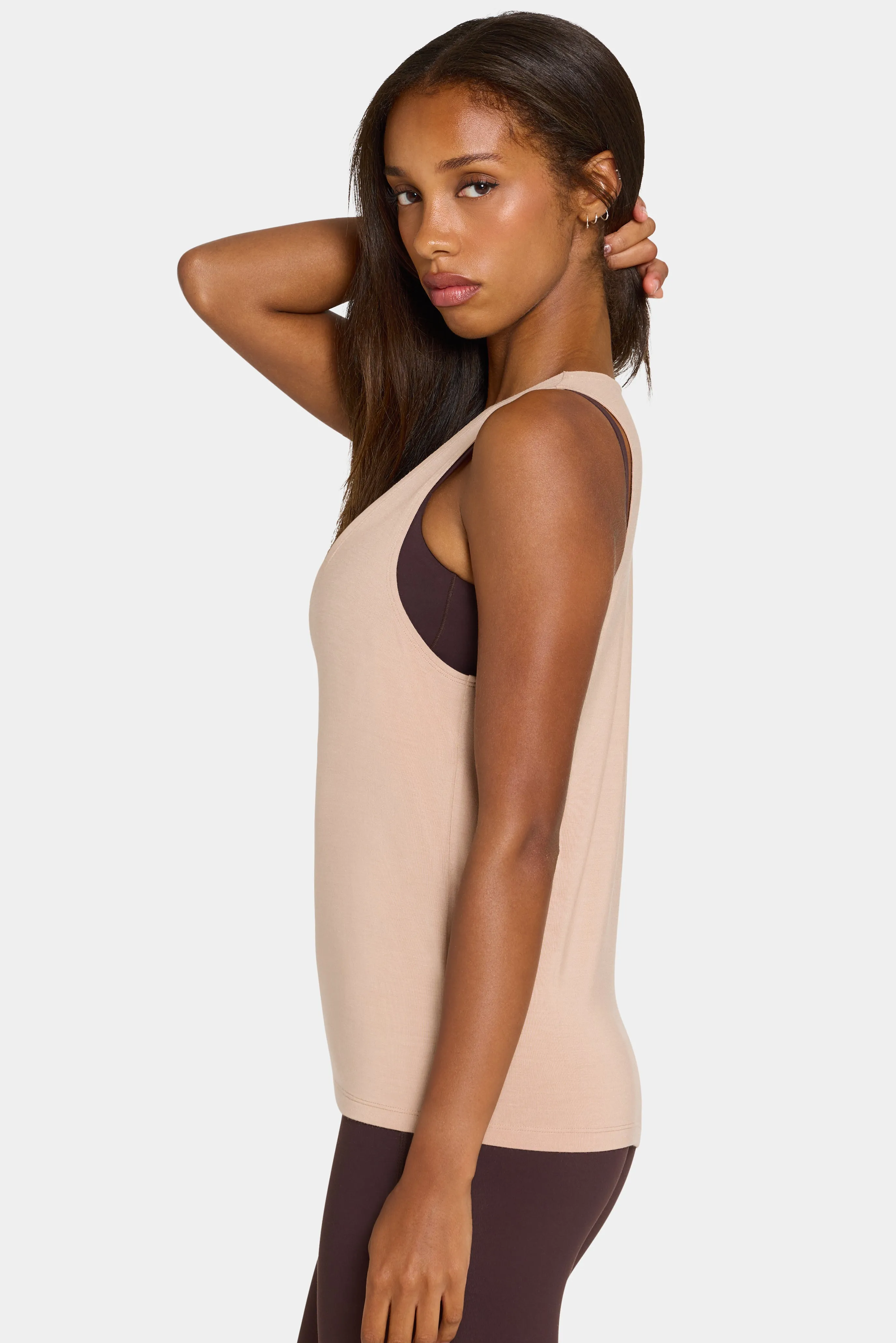 ButterCloud™ Slouchy Tank Top in Oatmeal sold by Oh Polly product image thumbnail 3