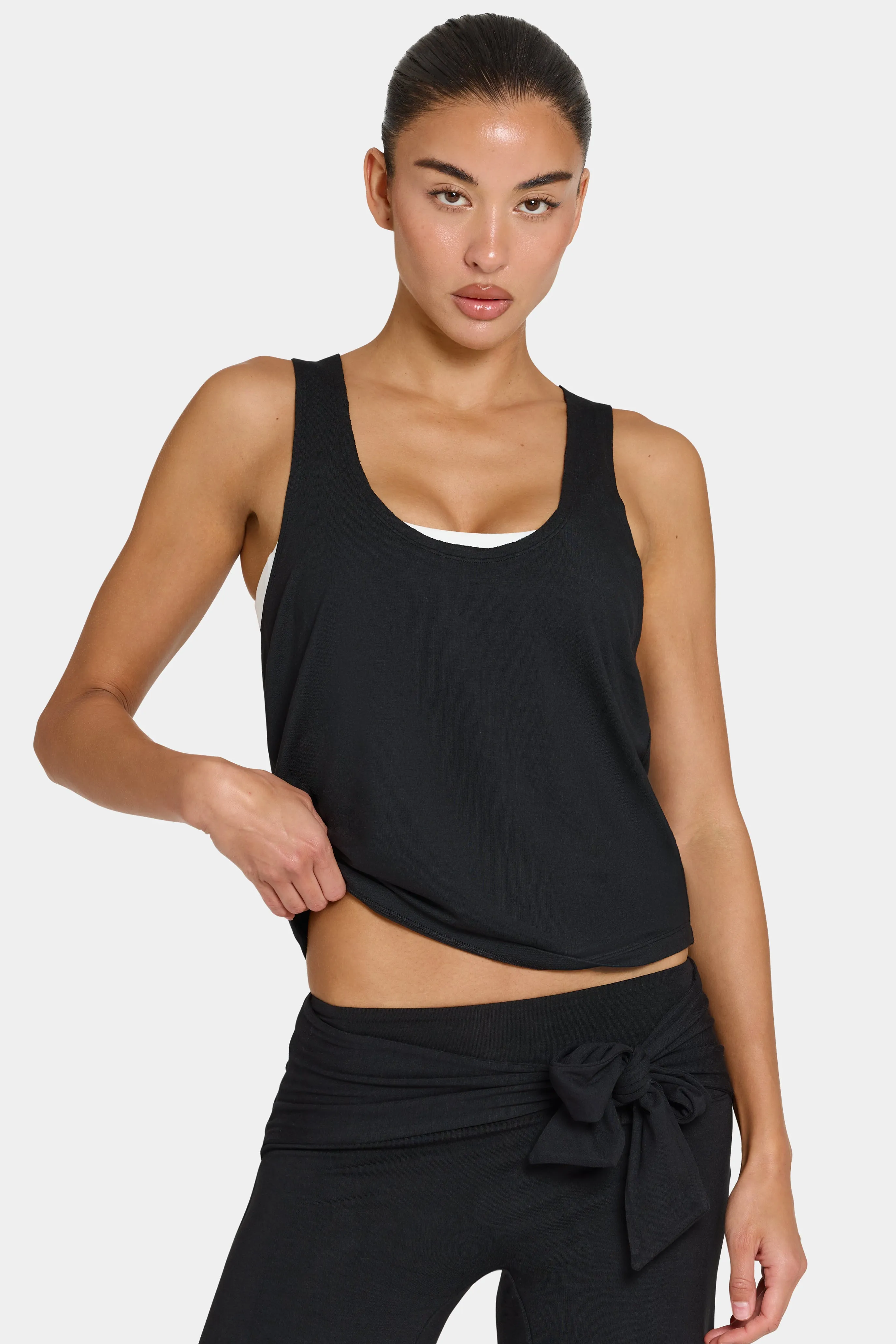 ButterCloud™ Slouchy Tank Top in Black sold by Oh Polly