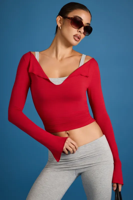 ButterCloud™ Long-Sleeve Top in Chilli made by Bo + Tee