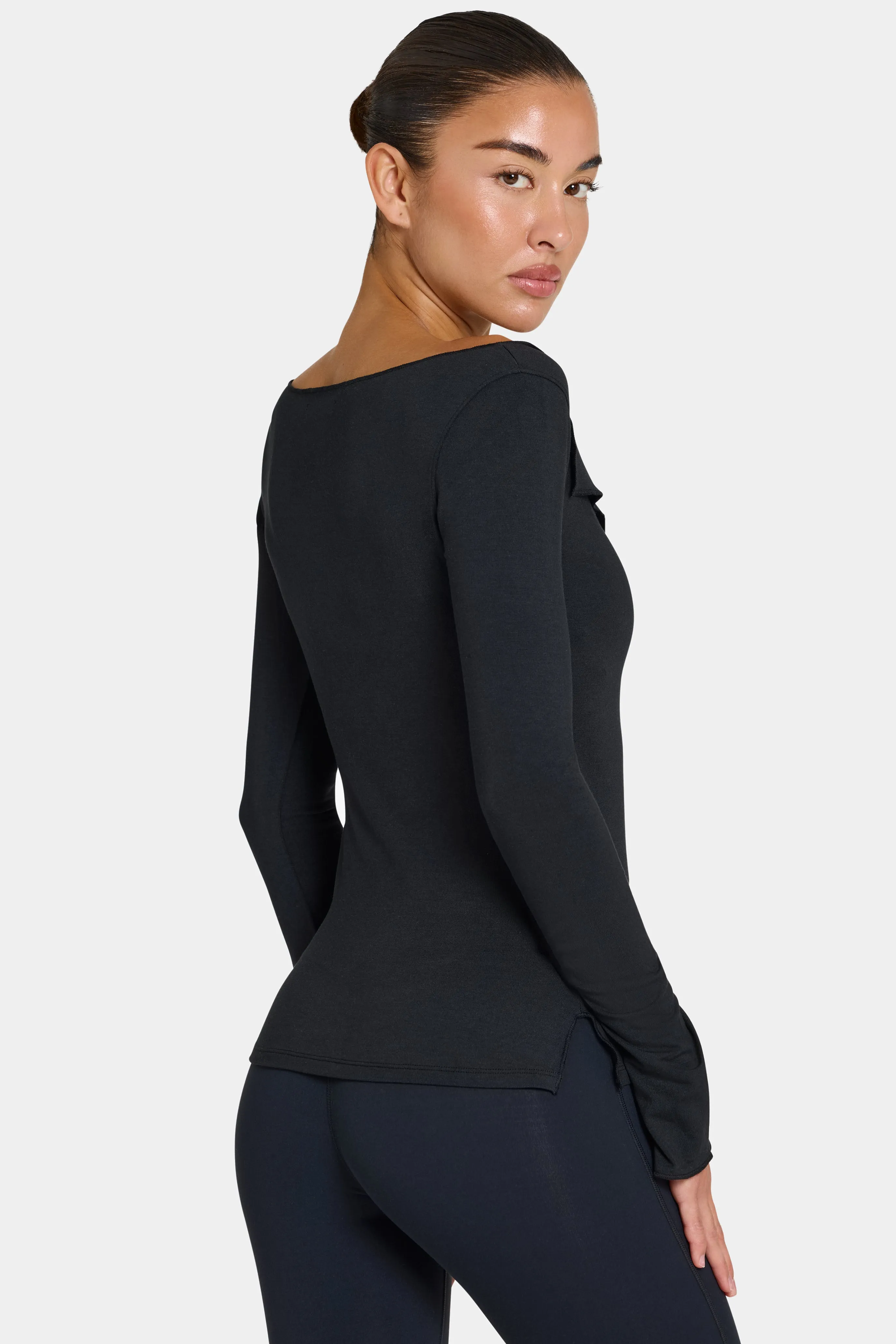 ButterCloud™ Long-Sleeve Top in Black sold by Oh Polly product image thumbnail 2