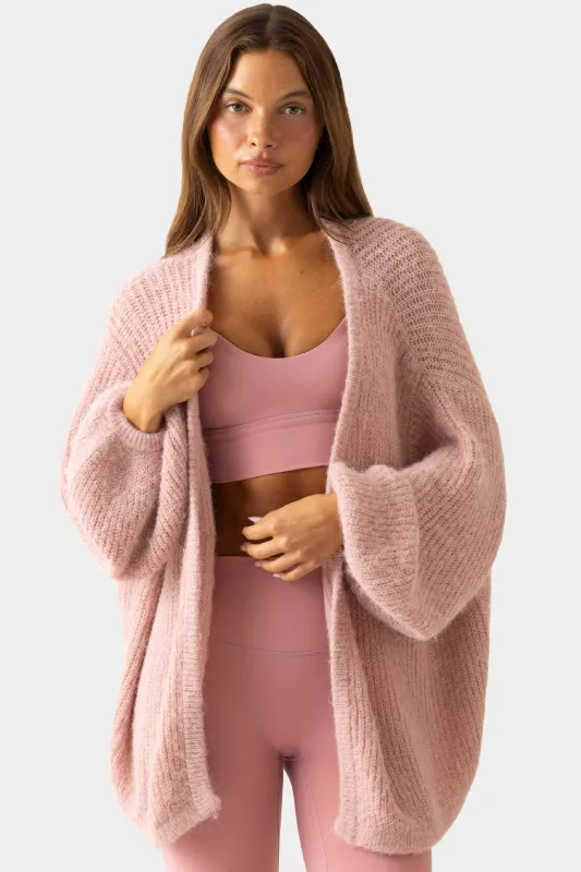 Soft Knit Cardigan in Soft Pink made by Bo + Tee