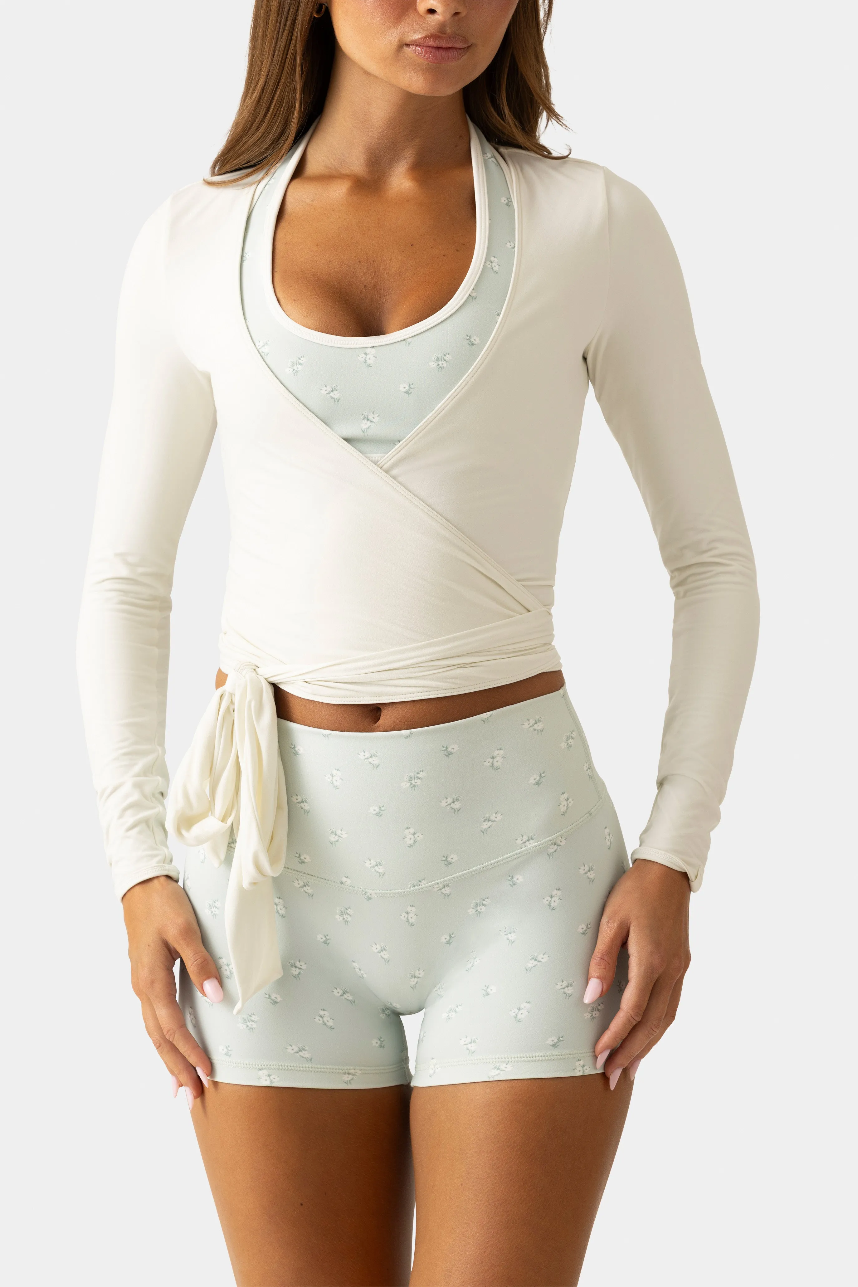 Soft Jersey Wrap Top in Coconut sold by Oh Polly product image thumbnail 4