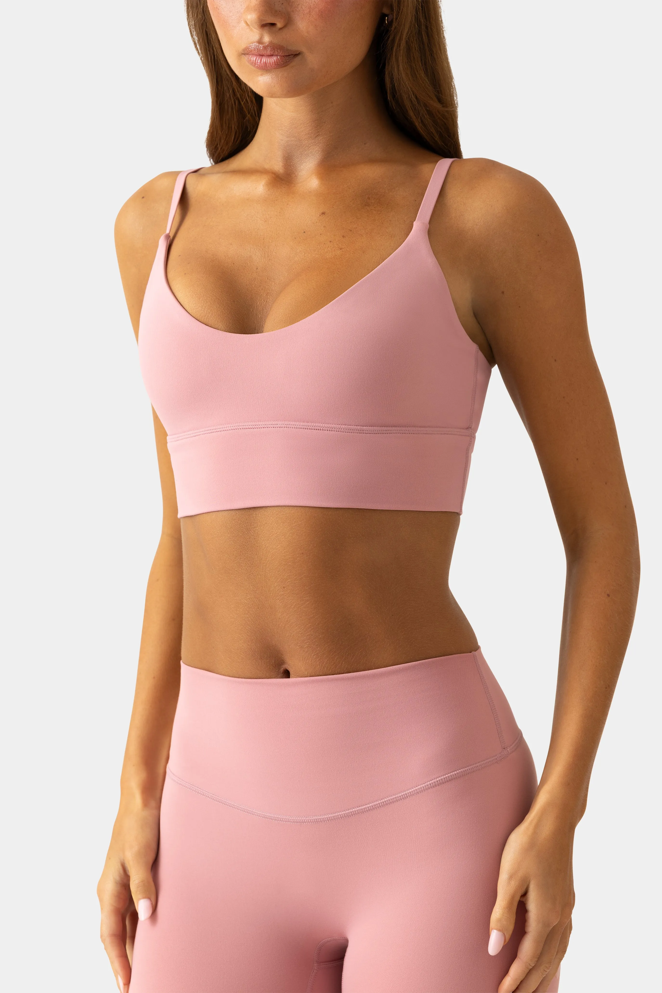 Soft Active Scoop-Neck Sports Bra in Mauve sold by Oh Polly product image thumbnail 3