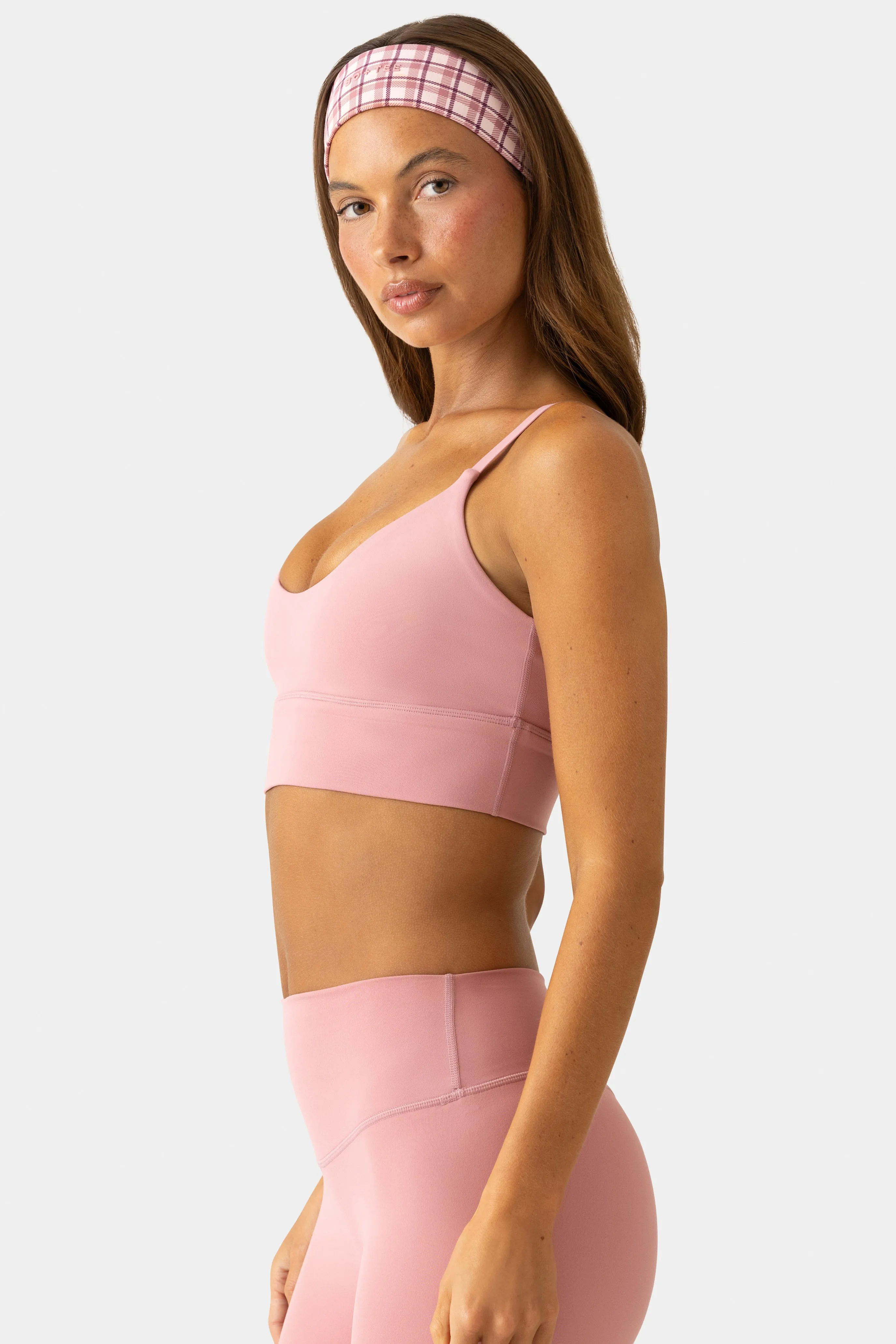 Soft Active Scoop-Neck Sports Bra in Mauve sold by Oh Polly product image thumbnail 4