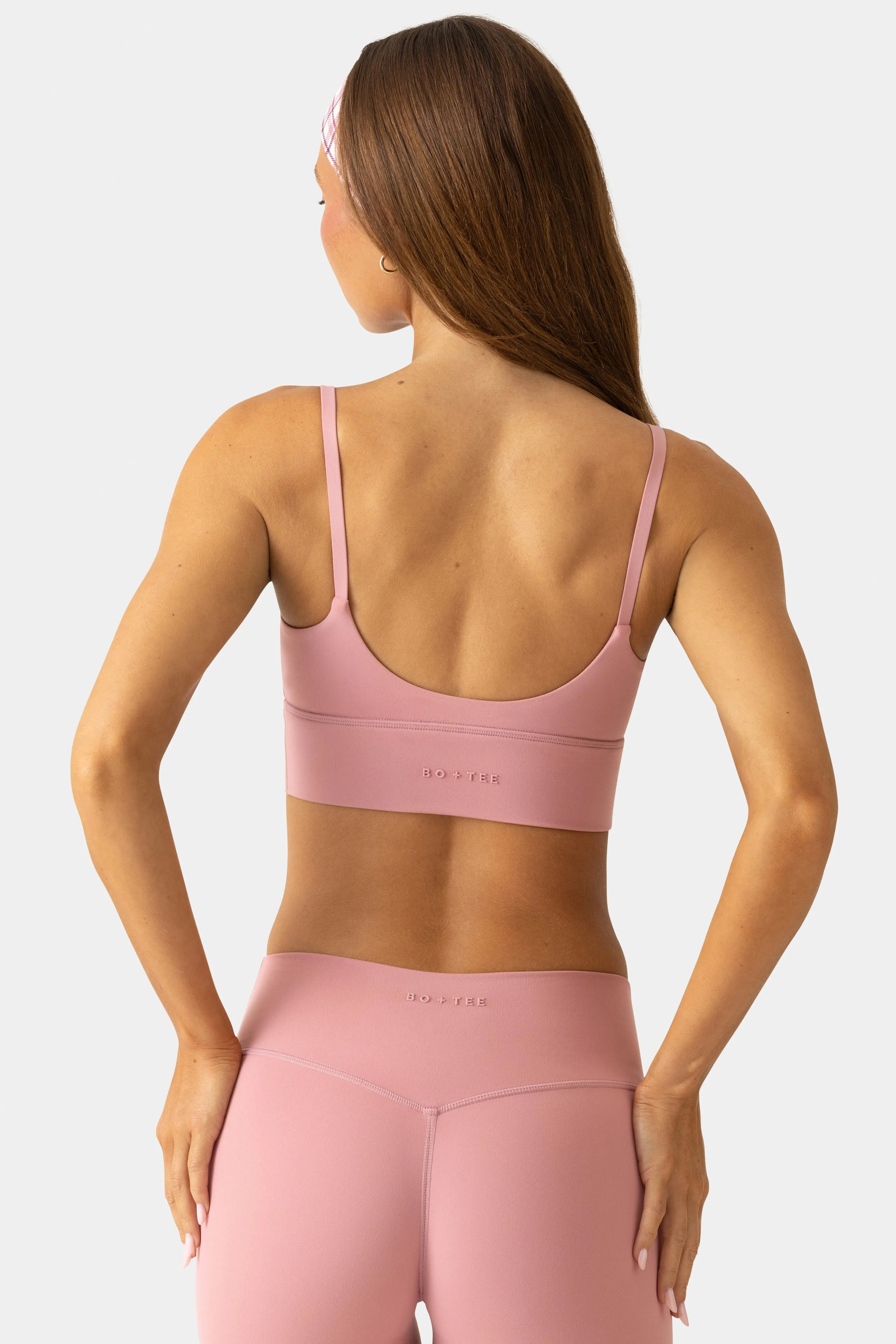 Soft Active Scoop-Neck Sports Bra in Mauve sold by Oh Polly product image thumbnail 2