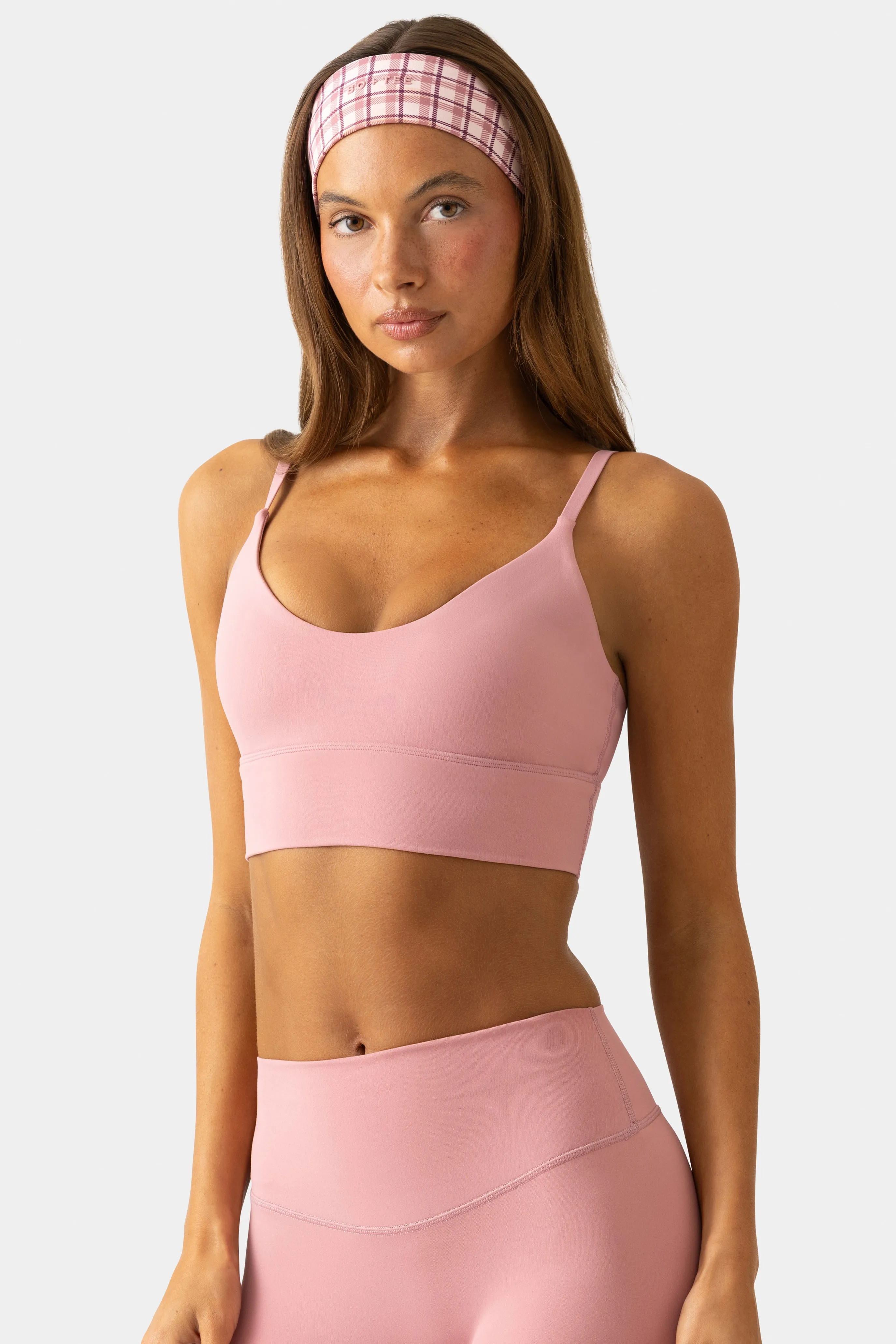 Soft Active Scoop-Neck Sports Bra in Mauve sold by Oh Polly product image thumbnail 5