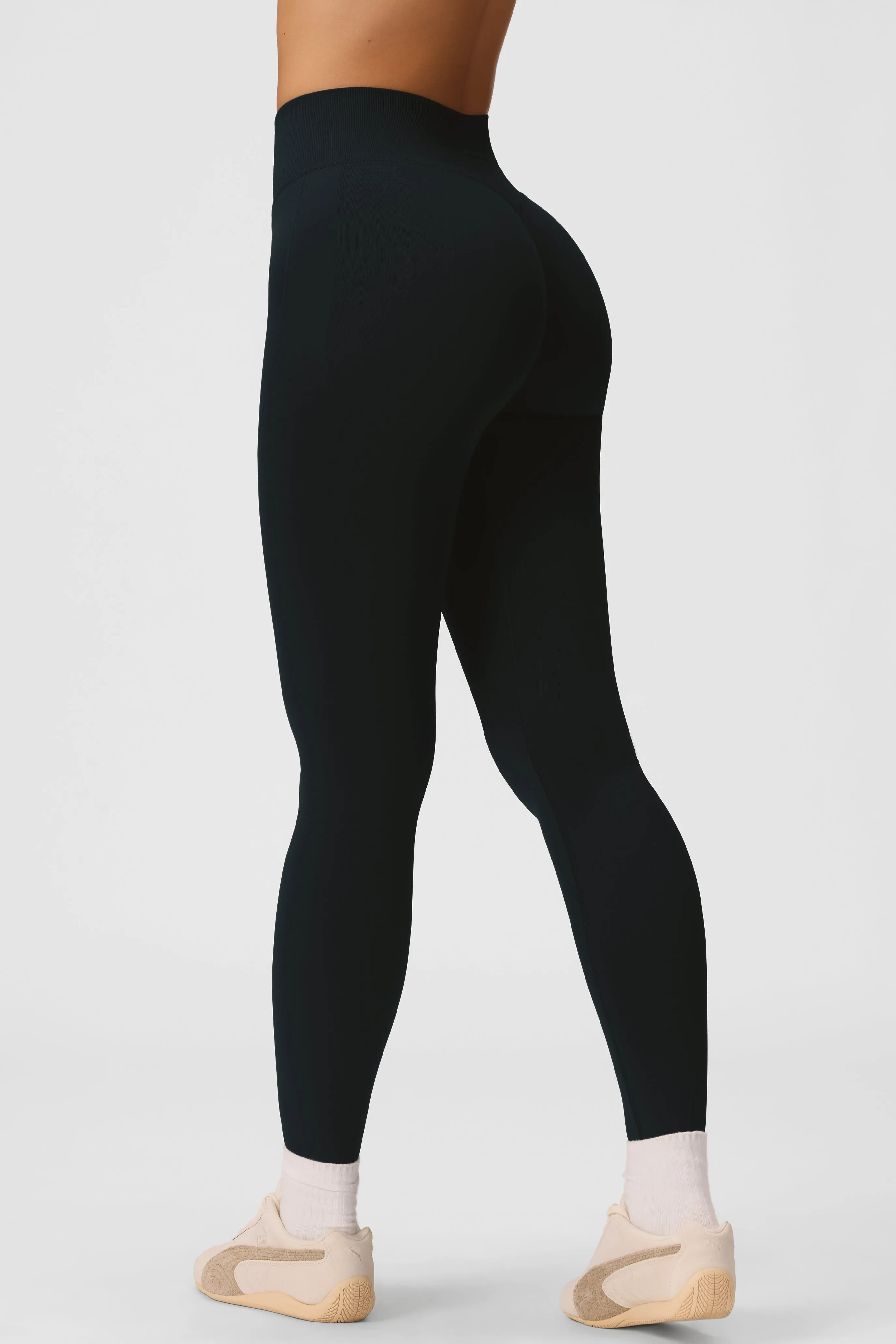 Seamless Full-Length Leggings in Black sold by Oh Polly