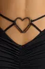 Long Sleeve Sweetheart Neckline Mini Dress in Black sold by Oh Polly