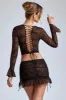 Lace Long Sleeve Top in Black sold by Oh Polly