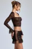 Lace Long Sleeve Top in Black sold by Oh Polly