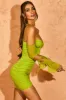 Off The Shoulder Mini Dress in Green sold by Oh Polly