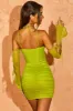 Off The Shoulder Mini Dress in Green sold by Oh Polly