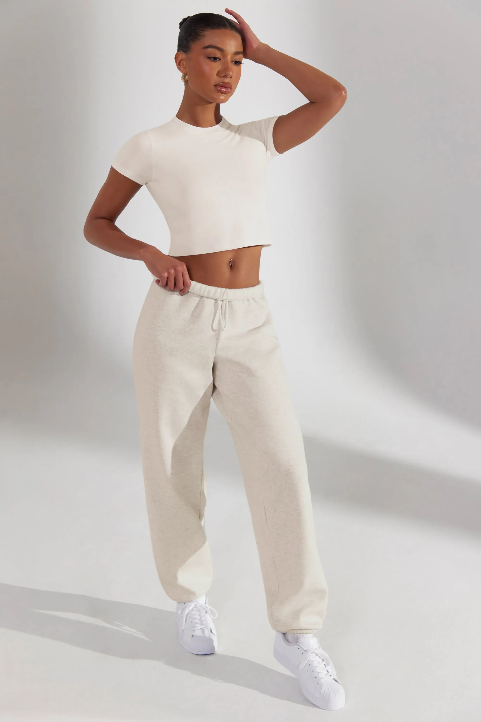 Oversized Joggers in Oat sold by Oh Polly