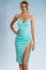 Wrap Midi Dress in Aqua sold by Oh Polly