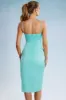 Wrap Midi Dress in Aqua sold by Oh Polly