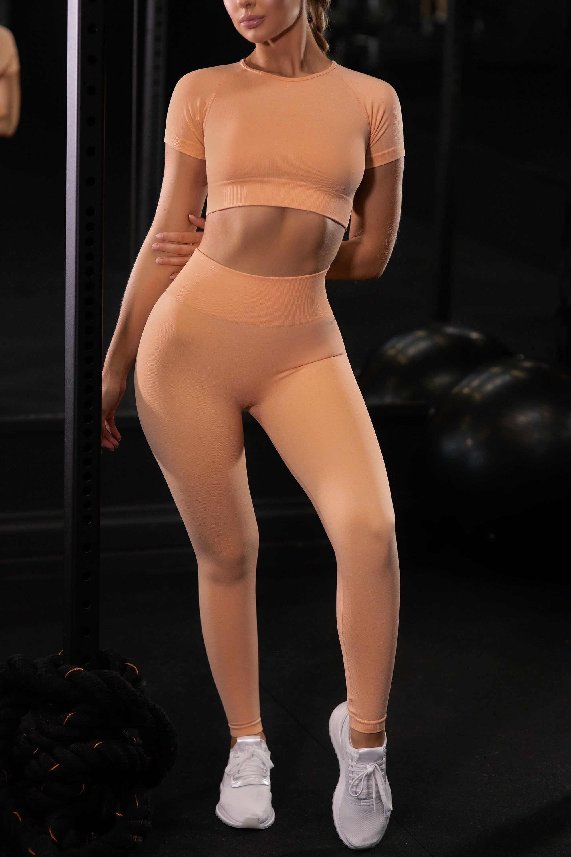 Unstoppable Petite Seamless Full Length Leggings in Peach sold by Oh Polly product image thumbnail 4
