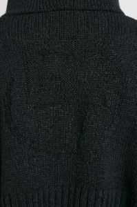 Cropped Zip Up Chunky Knit Hoodie in Black sold by Oh Polly