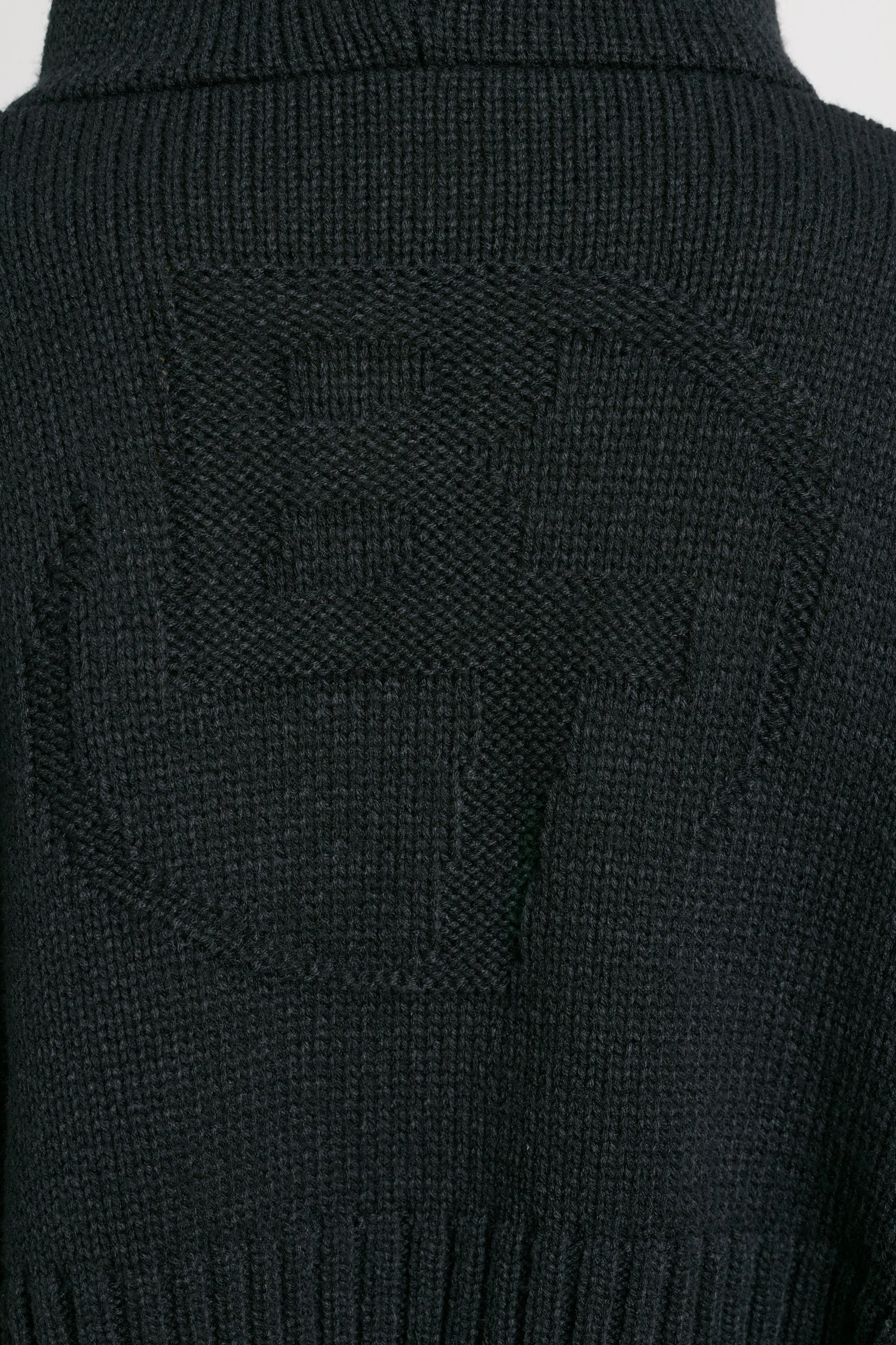 Cropped Zip Up Chunky Knit Hoodie in Black sold by Oh Polly product image thumbnail 4