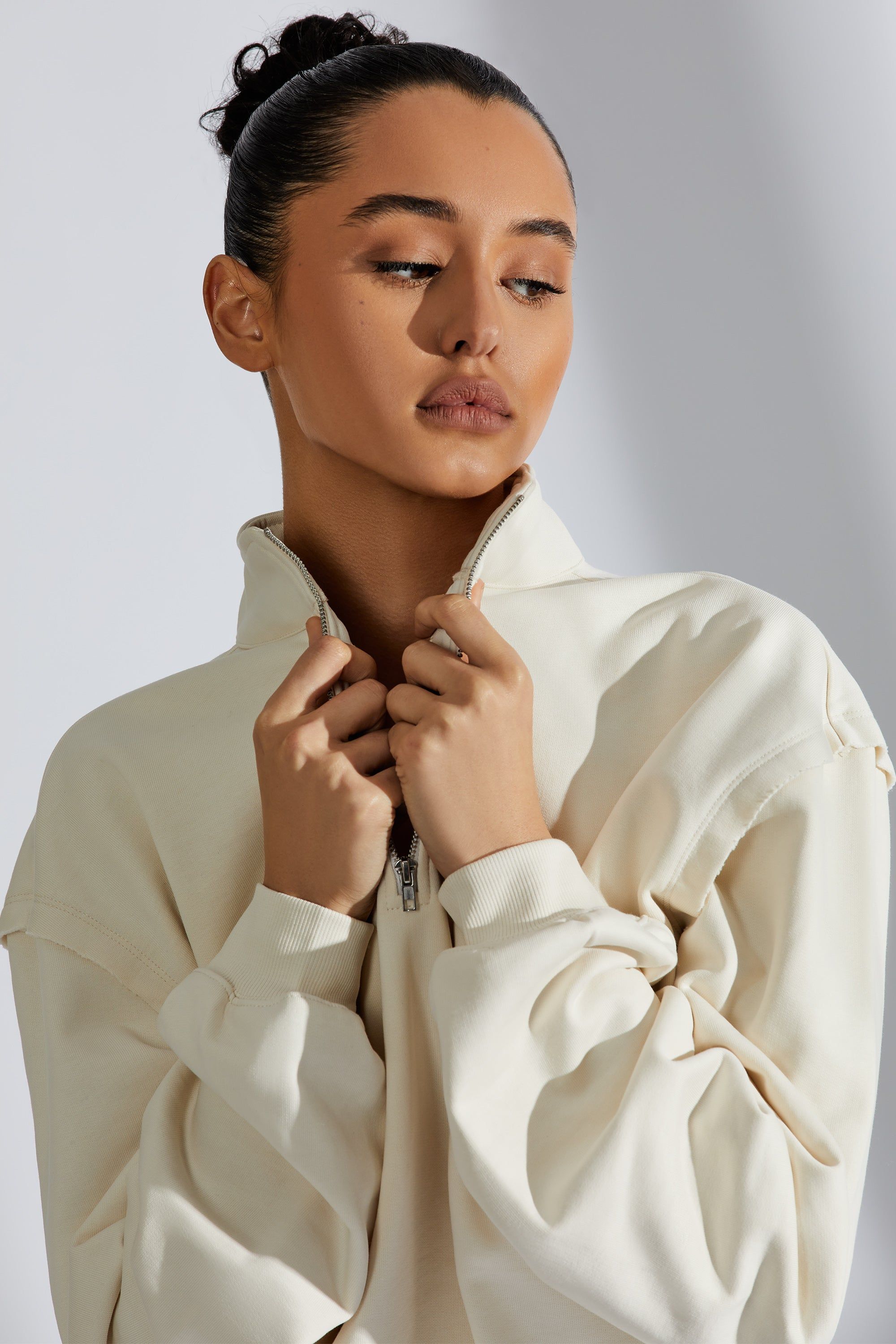 Fleece Sweatshirt in Ivory sold by Oh Polly product image thumbnail 4