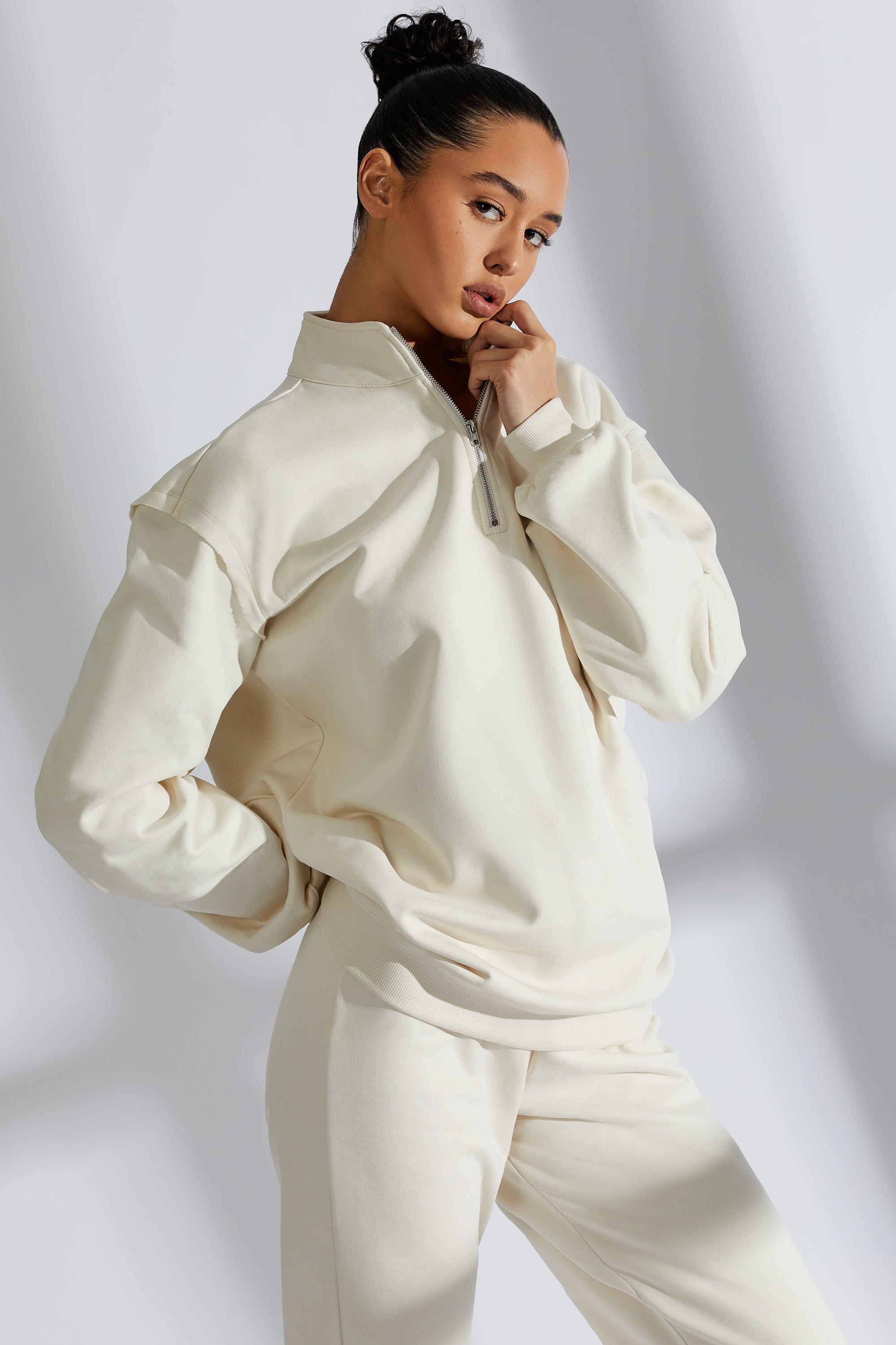 Fleece Sweatshirt in Ivory sold by Oh Polly product image thumbnail 3
