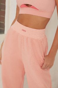 Rested Oversized Ribbed Joggers in Pink sold by Oh Polly