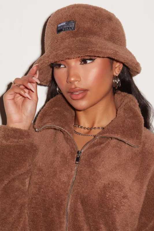 Hot Head Teddy Bucket Hat in Brown sold by Oh Polly