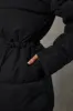 Mid Length Hooded Puffer Coat in Black sold by Oh Polly