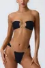 Embellished Wide Strap Cheeky Bikini Bottoms in Black sold by Oh Polly
