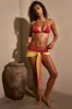 Tie-Front Mini Sarong in Yellow Multi sold by Oh Polly
