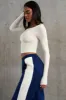 Soft Rib Long Sleeve Top in White sold by Oh Polly