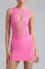 Embellished Mid-Rise Mini Skirt in Bubblegum Pink sold by Oh Polly