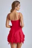 Ruffle Mini Dress in Cherry Red sold by Oh Polly