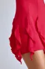 Ruffle Mini Dress in Cherry Red sold by Oh Polly