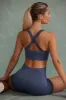 Super Sculpt Cross Back Sports Bra in Steel Blue sold by Oh Polly