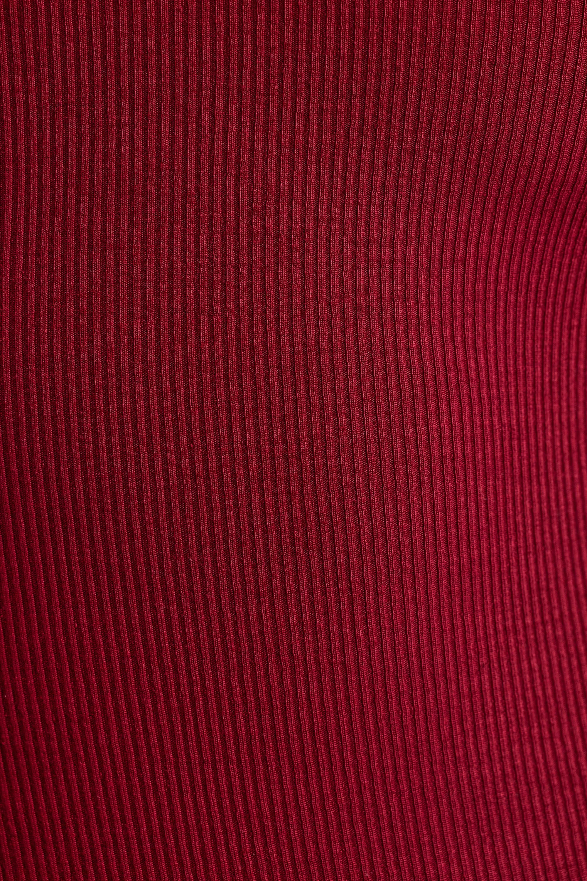 Ribbed Modal Long Sleeve Bodysuit in Maroon sold by Oh Polly product image thumbnail 4