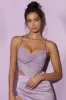 Cowl Neck Corset Crop Top in Lilac sold by Oh Polly