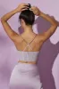 Cowl Neck Corset Crop Top in Lilac sold by Oh Polly