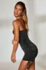 Ruched Corset Mini Dress in Black sold by Oh Polly