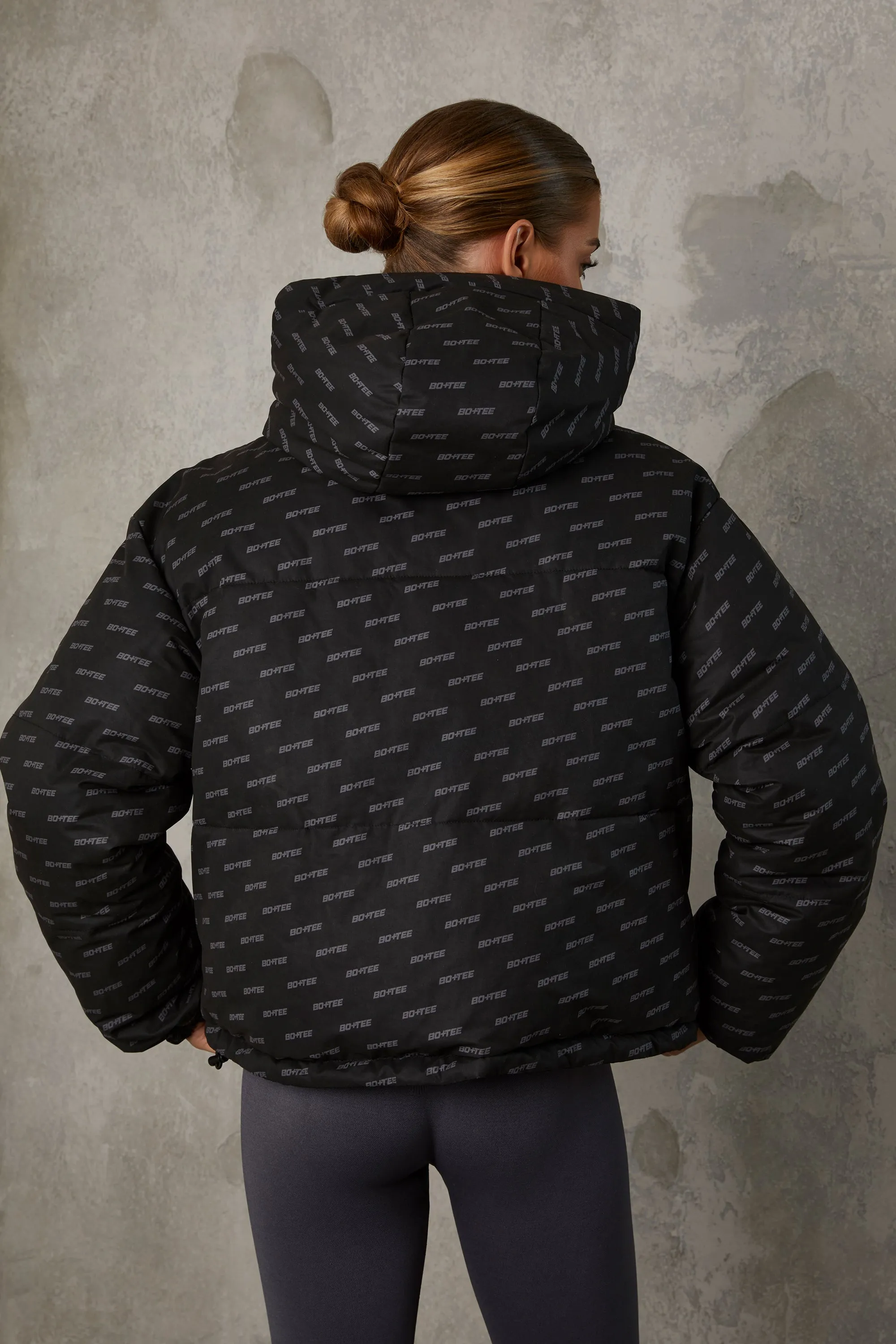 Reversible Hooded Puffer Jacket in Black sold by Oh Polly product image thumbnail 2