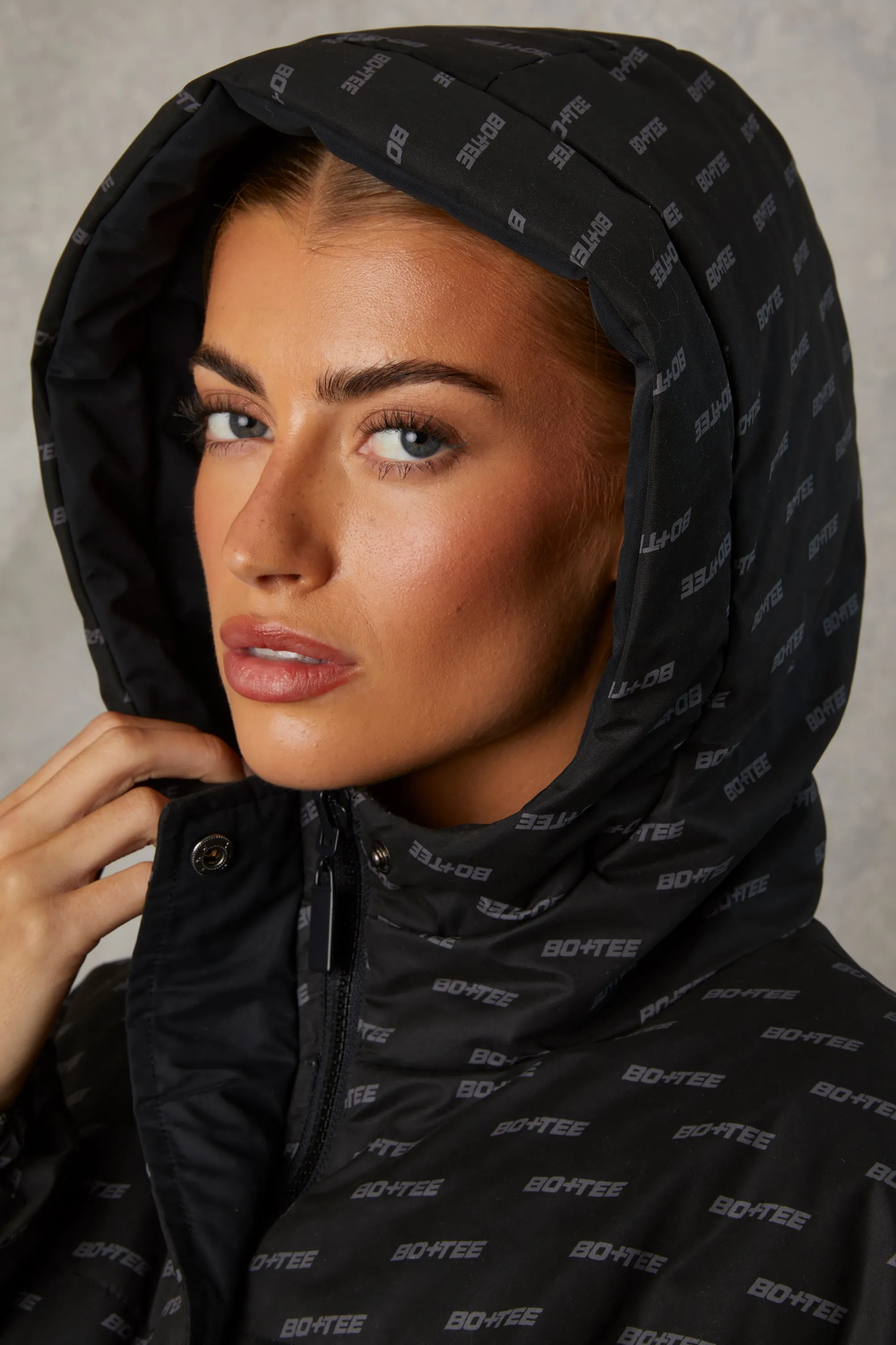 Reversible Hooded Puffer Jacket in Black sold by Oh Polly product image thumbnail 4
