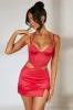 Low Rise Split Mini Skirt in Hot Pink sold by Oh Polly