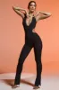 Tall Plunge Neck Cut Out Jumpsuit in Black sold by Oh Polly