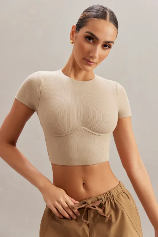 Monowire Crop Top in Stone sold by Oh Polly