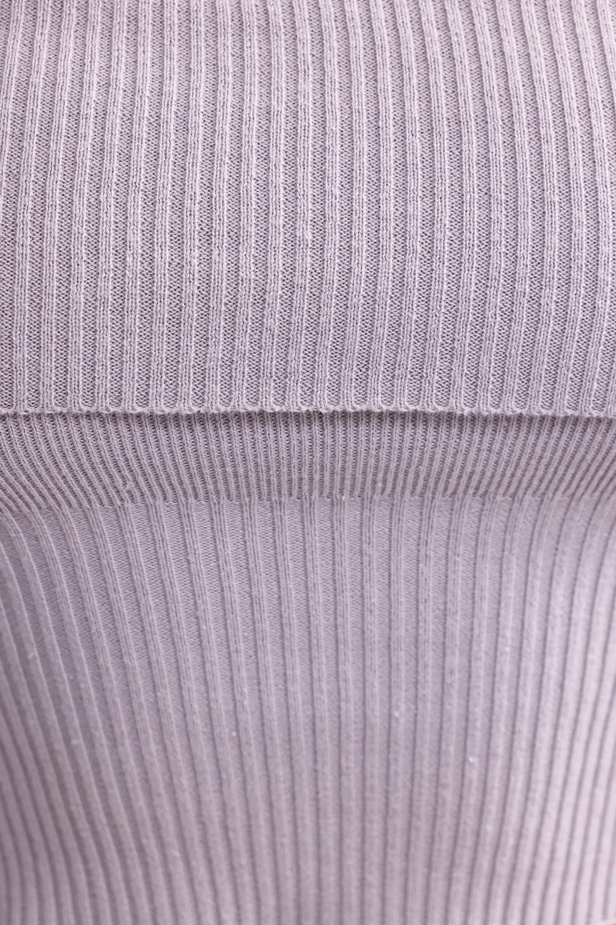 Bandeau Chunky Knit Crop Top in Dusty Lavender sold by Oh Polly product image thumbnail 4