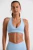 Cut Out Back Sports Bra in Ice Blue sold by Oh Polly