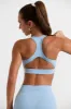 Cut Out Back Sports Bra in Ice Blue sold by Oh Polly