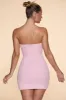 Embellished Strapless Cowl Neck Mini Dress in Blush sold by Oh Polly