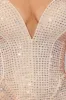 Embellished Low Plunge Strapless Mini Dress in Champagne sold by Oh Polly