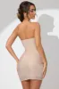 Embellished Low Plunge Strapless Mini Dress in Champagne sold by Oh Polly